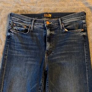 MOTHER Dark Blue Skinny Jeans